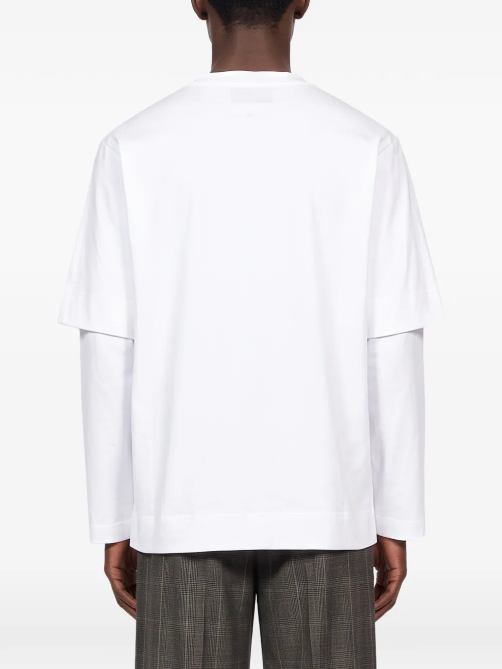 Simone Rocha T-shirt met gelaagde mouwen en veterdetails Wit
