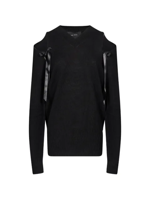 Simone Rocha bow-detail cold-shoulder sweater