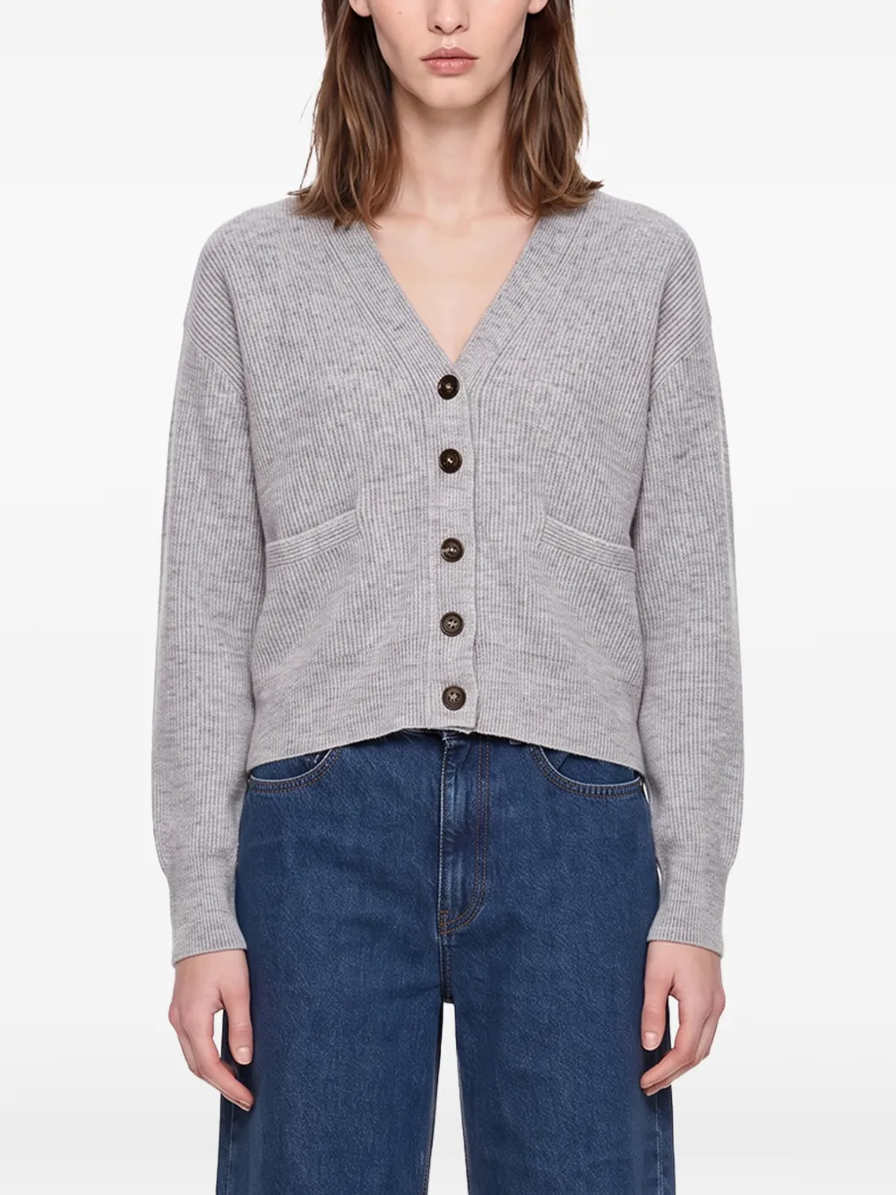 Brunello Cucinelli Ribgebreid vest Grijs