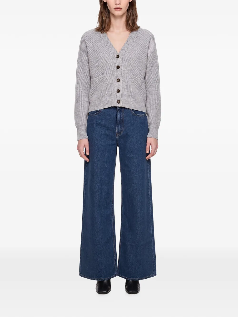 Brunello Cucinelli Ribgebreid vest Grijs