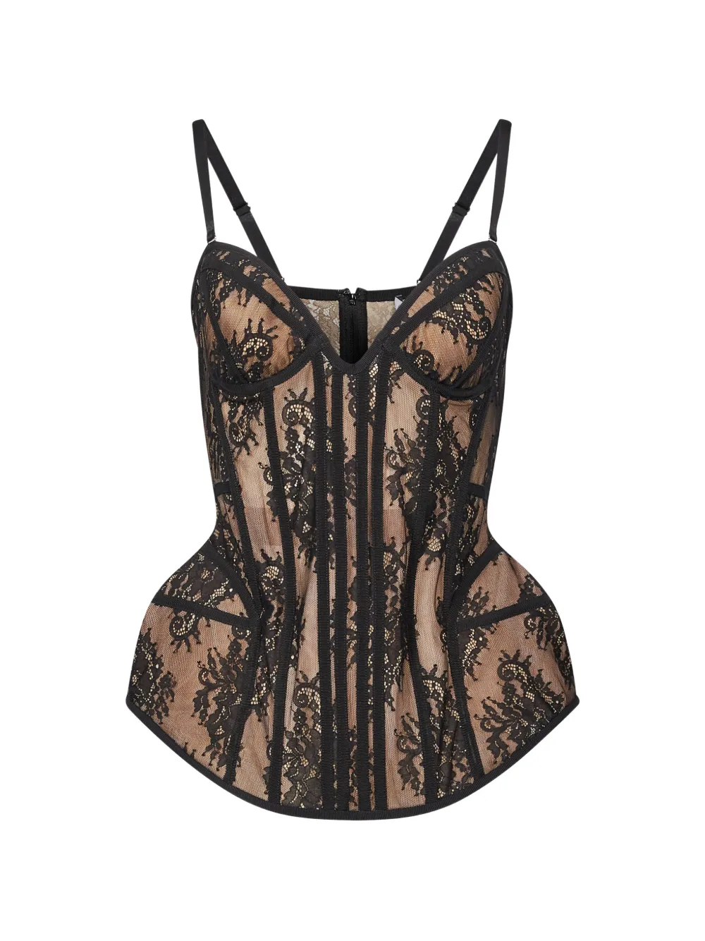 Giuseppe Di Morabito lace-panelled peplum top