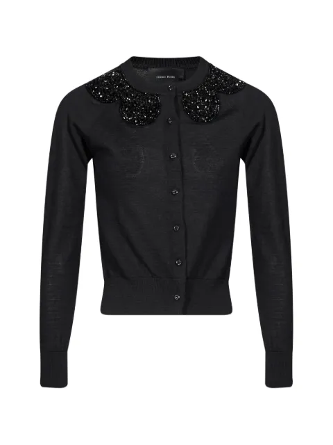 Simone Rocha Turbo bead-embellished scalloped cardigan
