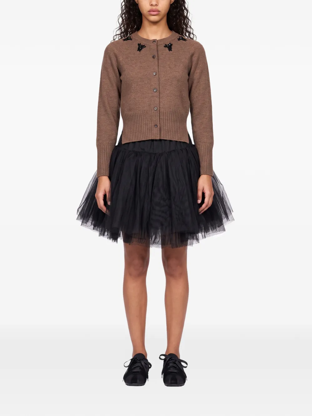 Simone Rocha bead-embellished cardigan Bruin