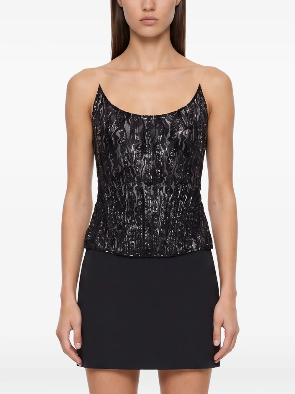 Giuseppe Di Morabito Top met pailletten Zwart