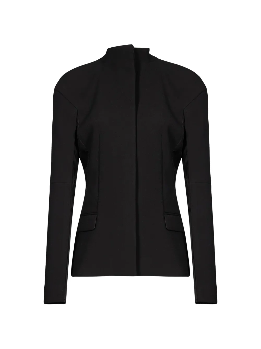 ENTIRE STUDIOS high-neck panelled-design blazer - Schwarz
