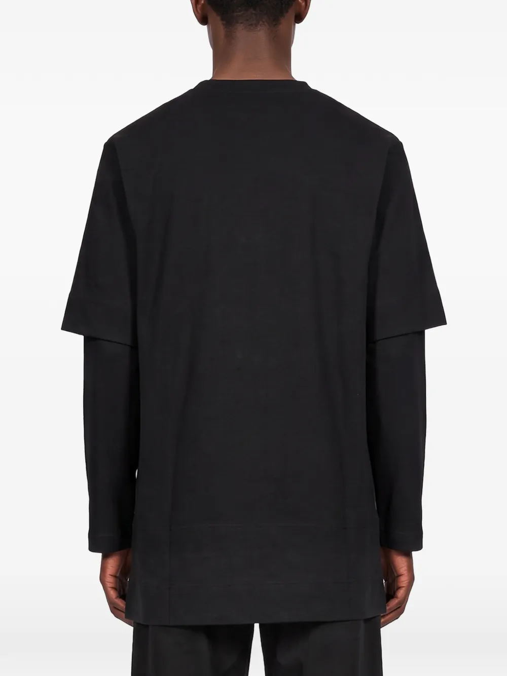 Simone Rocha Gelaagd T-shirt met veters Zwart