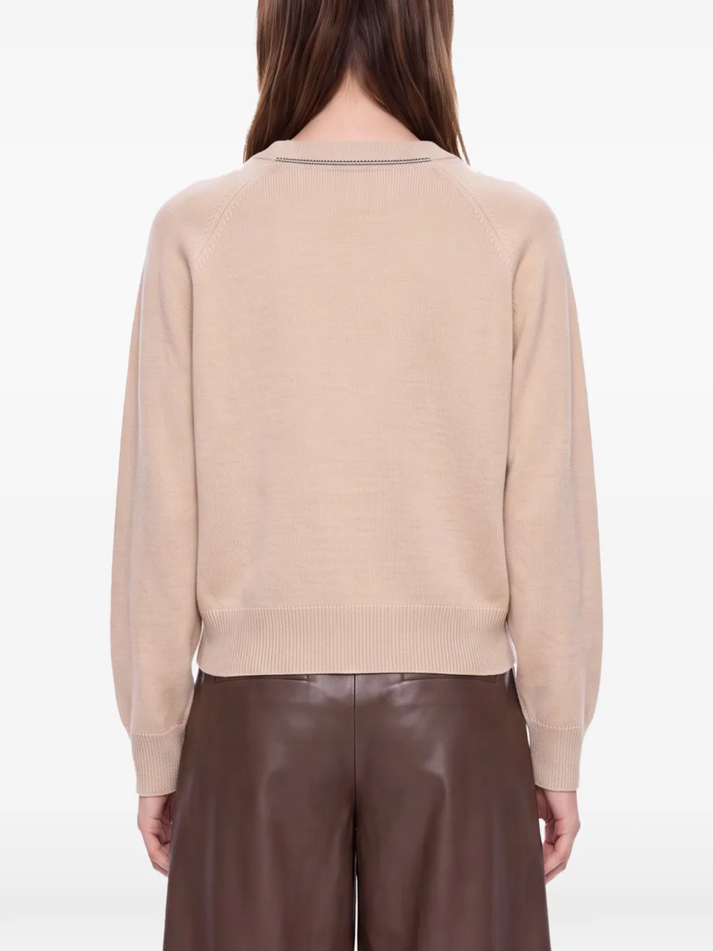 Brunello Cucinelli Trui met raglanmouwen Beige