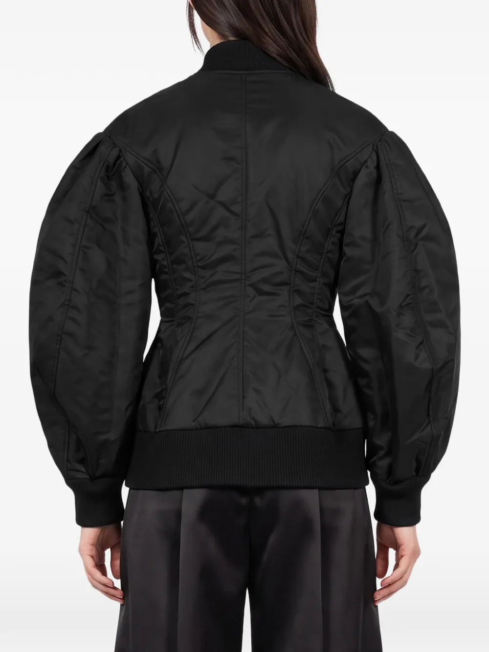 Simone Rocha puff-sleeve bomber jacket Zwart