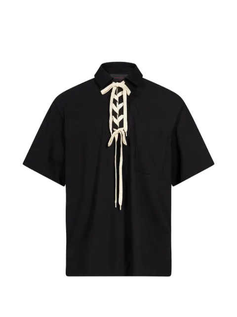 Simone Rocha lace-up polo shirt