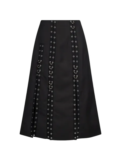 Simone Rocha eyelet-embellished hoop-detail midi skirt