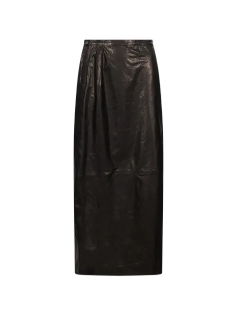 Magda Butrym pleated leather maxi skirt