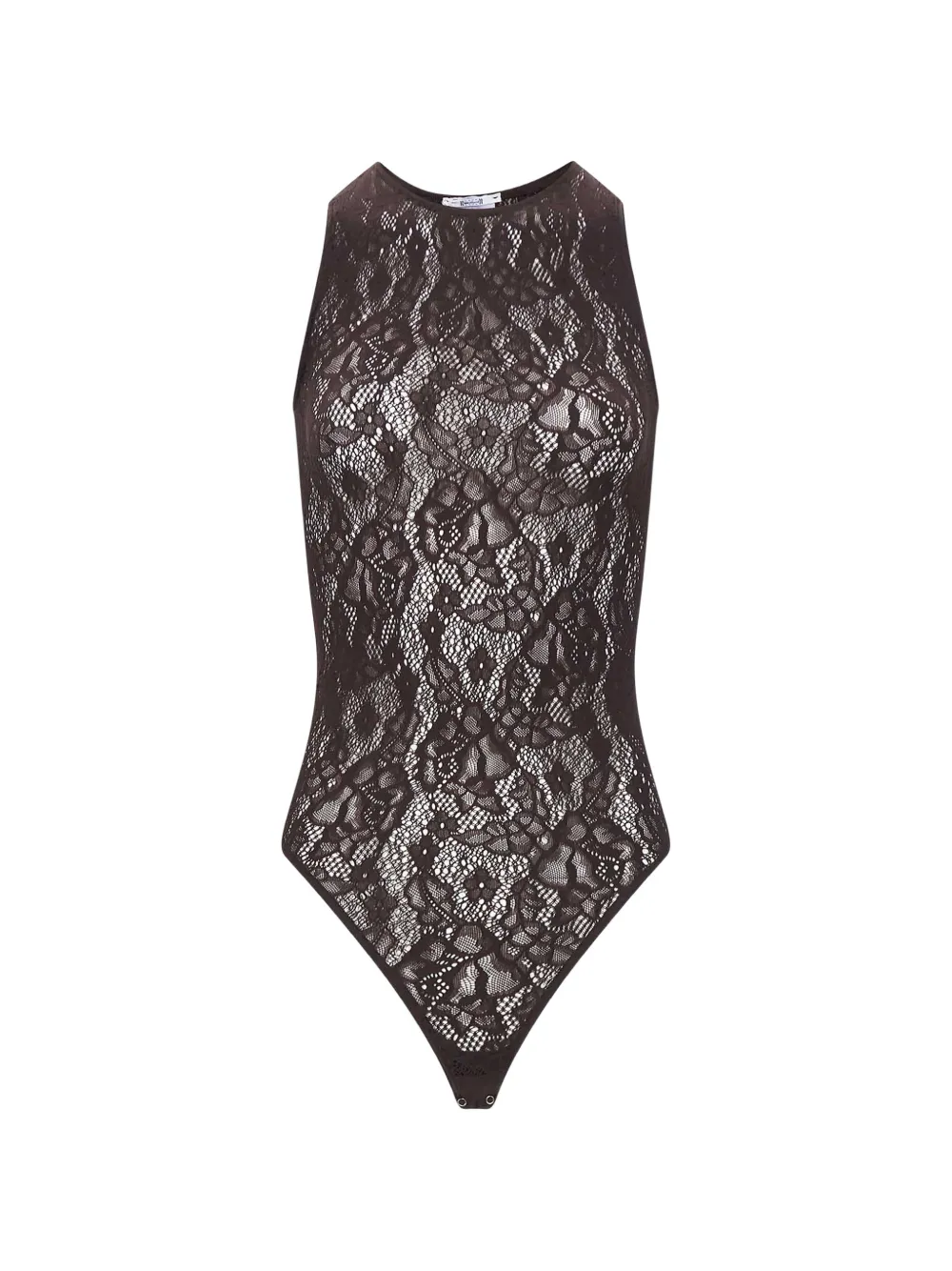 Wolford Lace-pattern Bodysuit In Brown