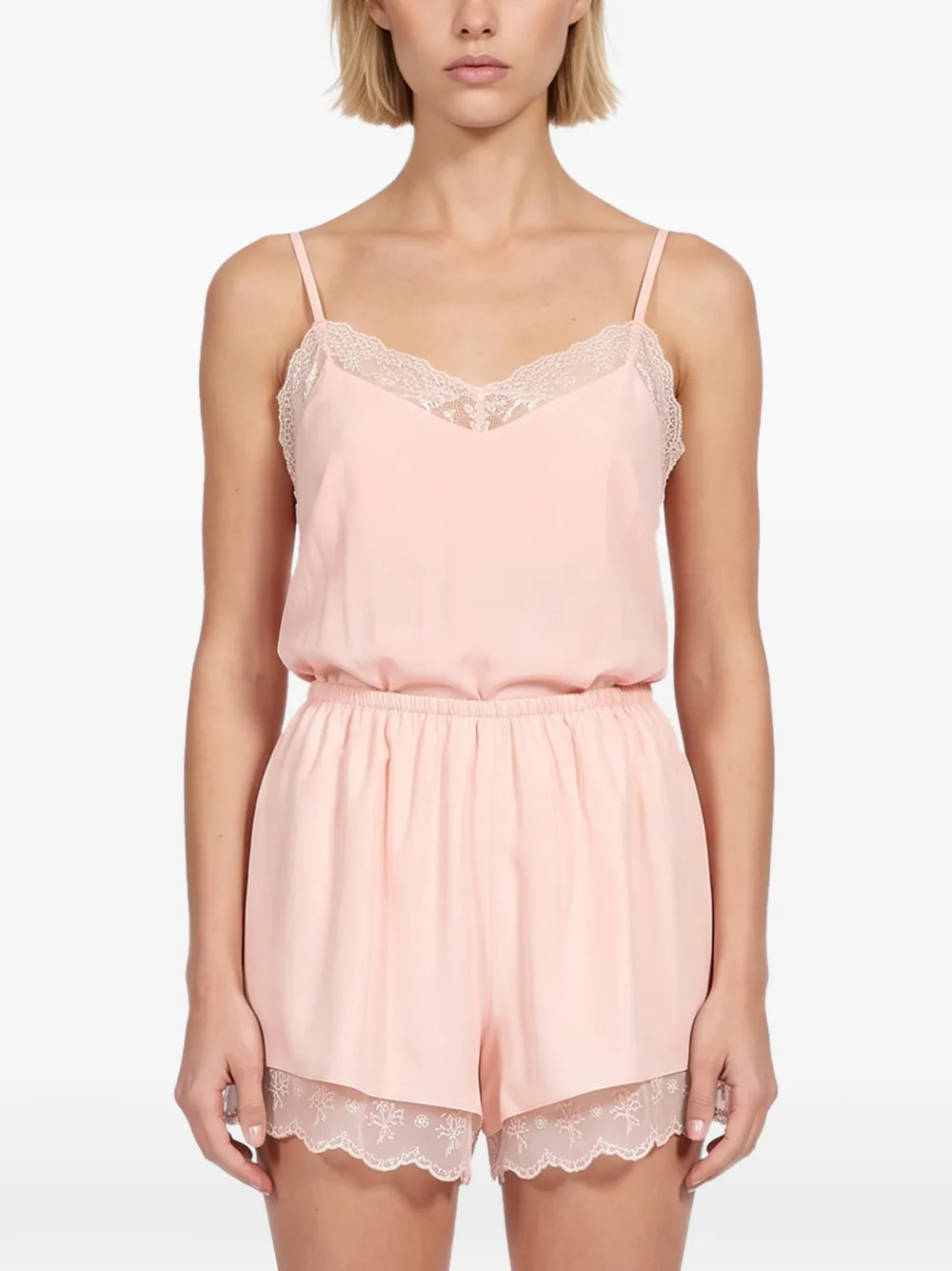 Simone Rocha Hemd met afwerking van kant Roze