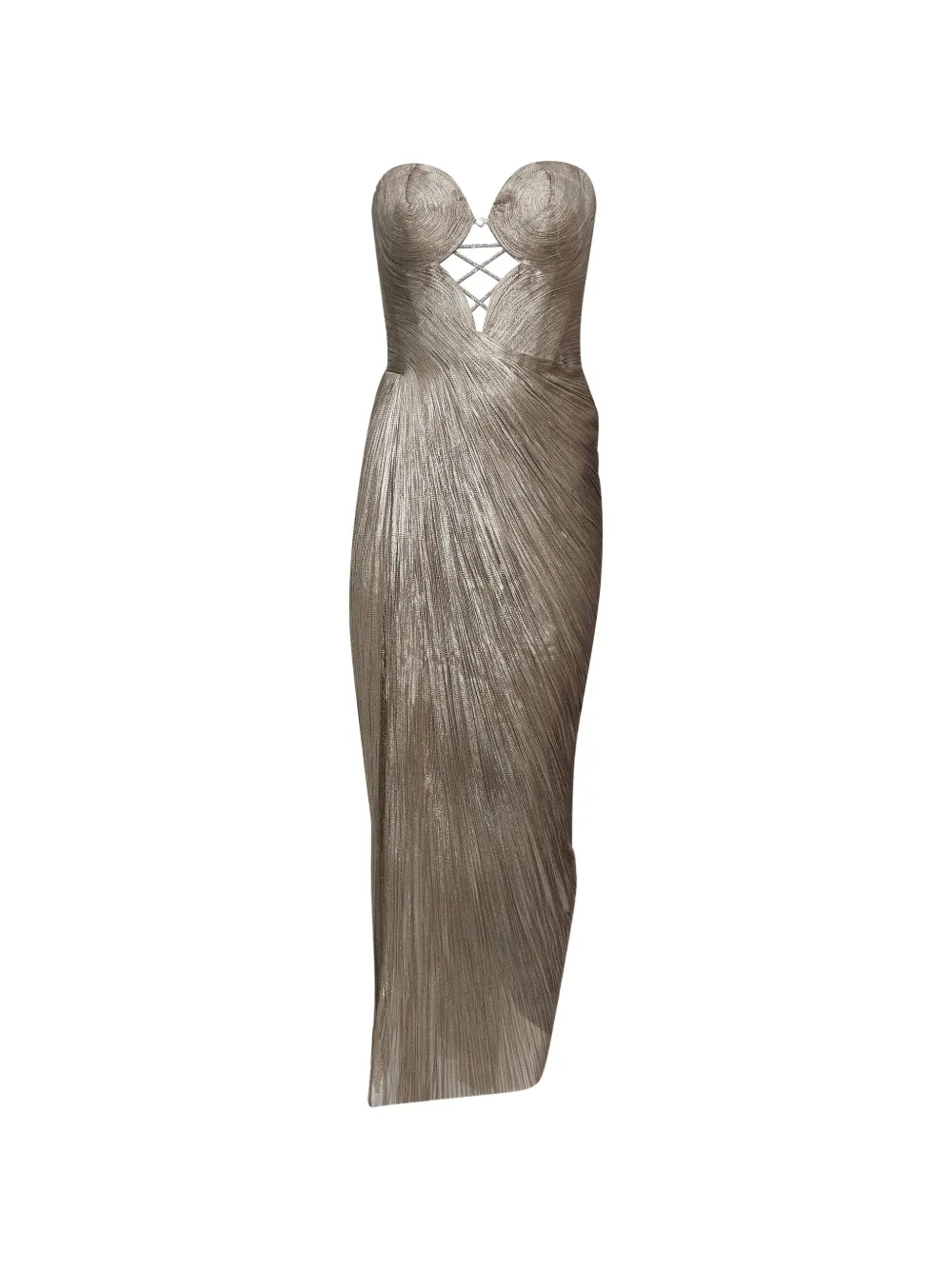 Maria Lucia Hohan Amisha lace-up pleated maxi dress
