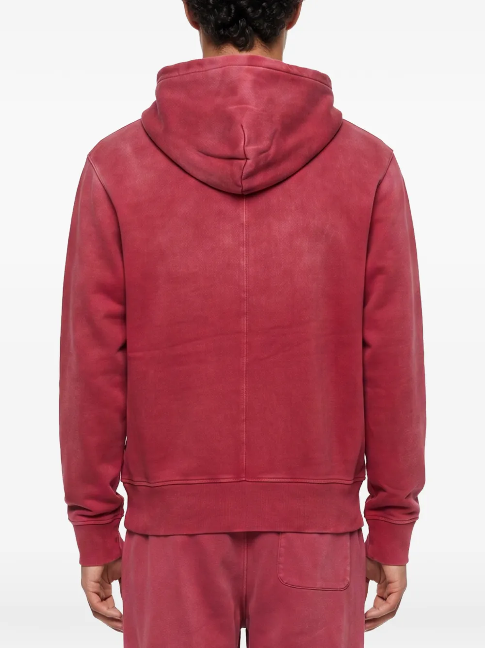 ENTIRE STUDIOS Hoodie met rits en vervaagd effect Rood