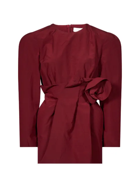 Magda Butrym floral-applique long-sleeve mini dress