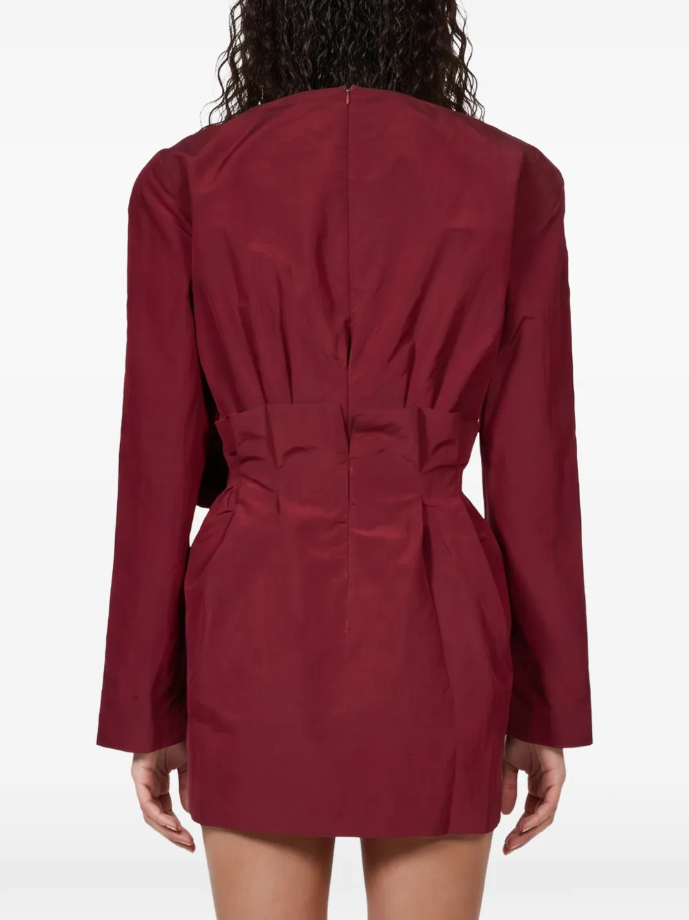Magda Butrym Mini-jurk met lange mouwen en bloemen-applicatie Rood