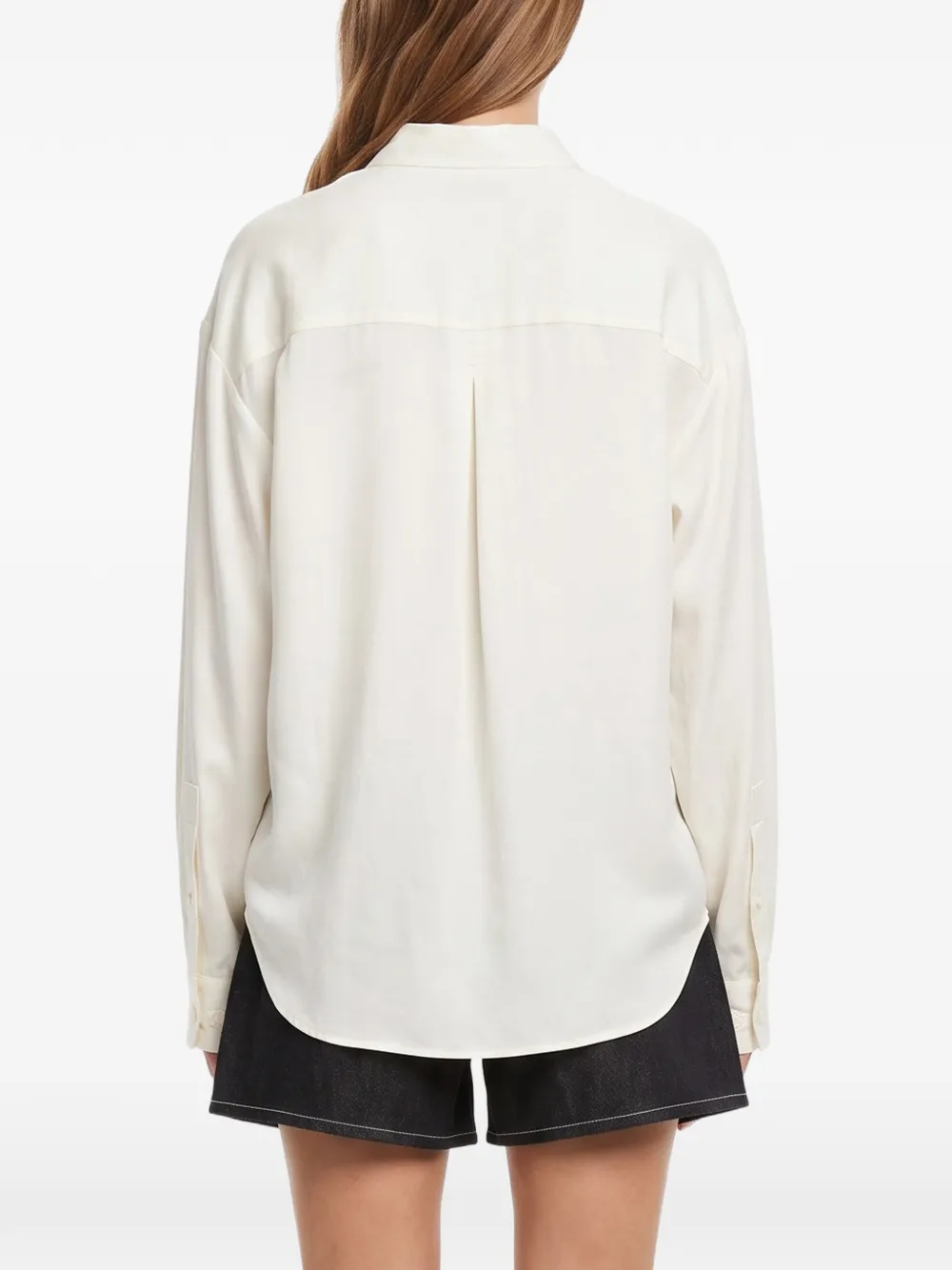 ENTIRE STUDIOS mandarin-collar long-sleeve shirt Beige