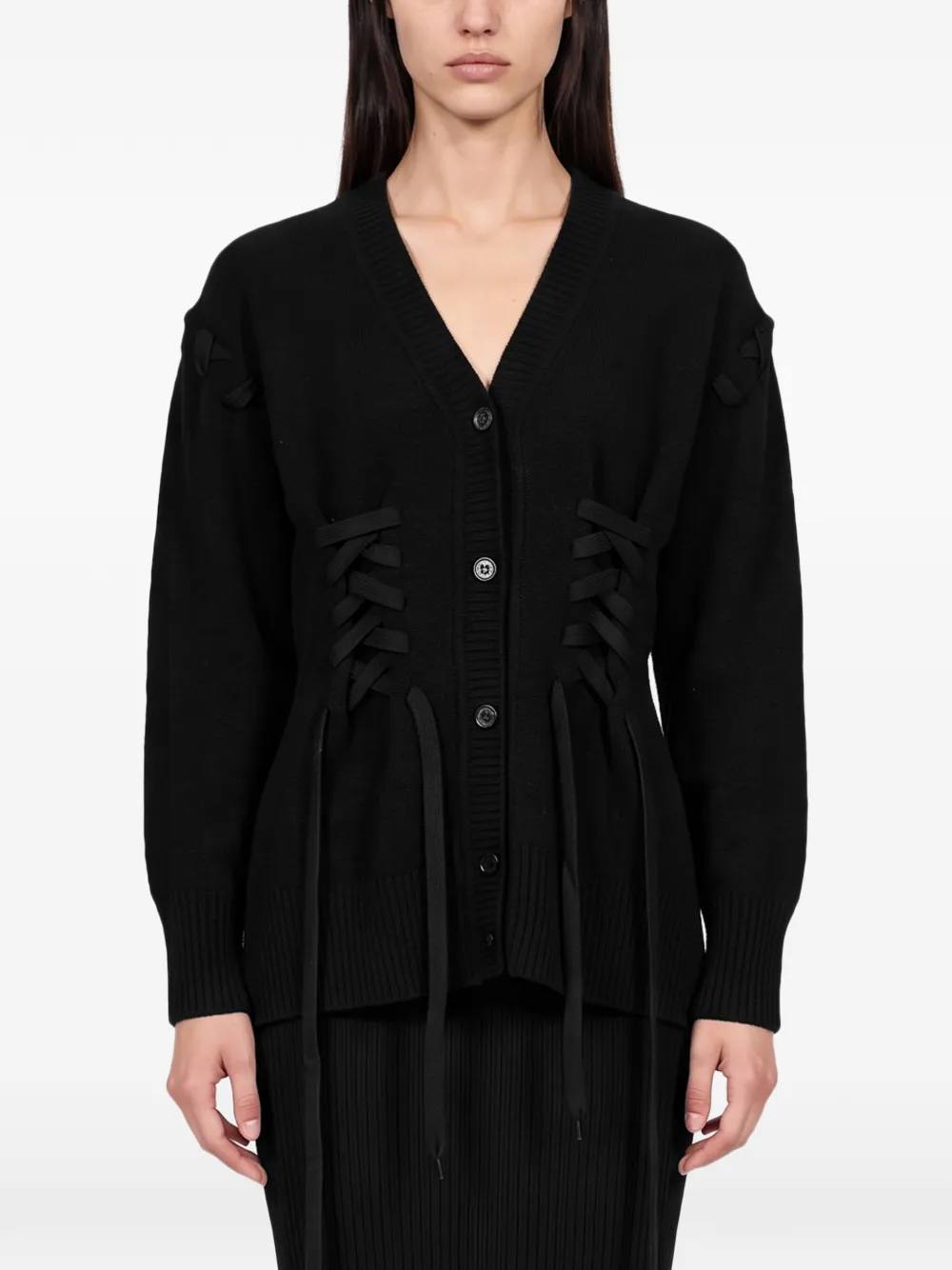 Simone Rocha Vest met V-hals Zwart