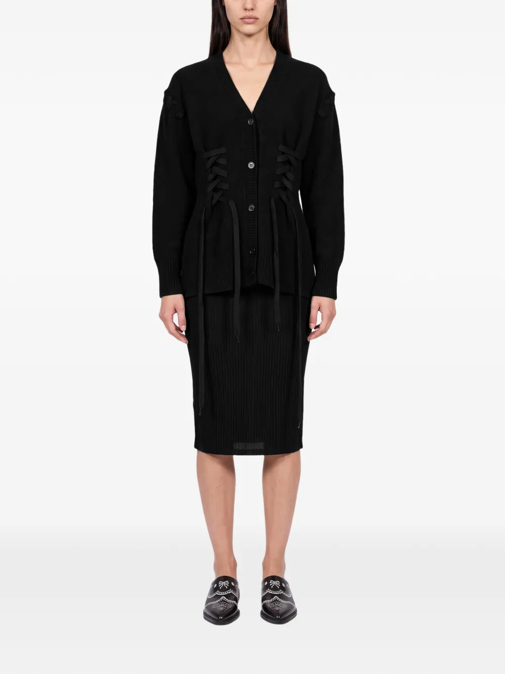 Simone Rocha Vest met V-hals Zwart