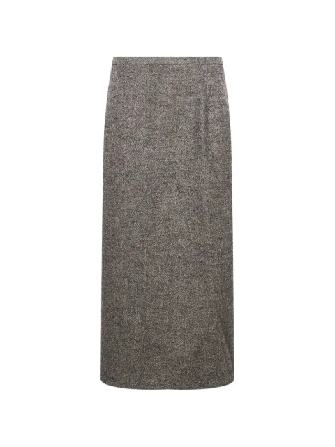Magda Butrym herringbone-pattern wrap maxi skirt