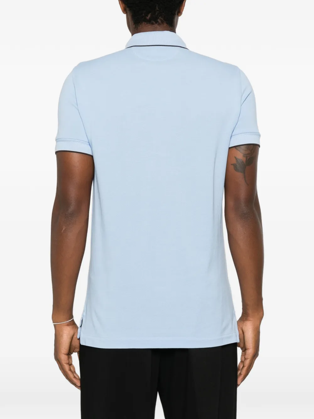 TOM FORD Poloshirt met contrasterende afwerking Blauw