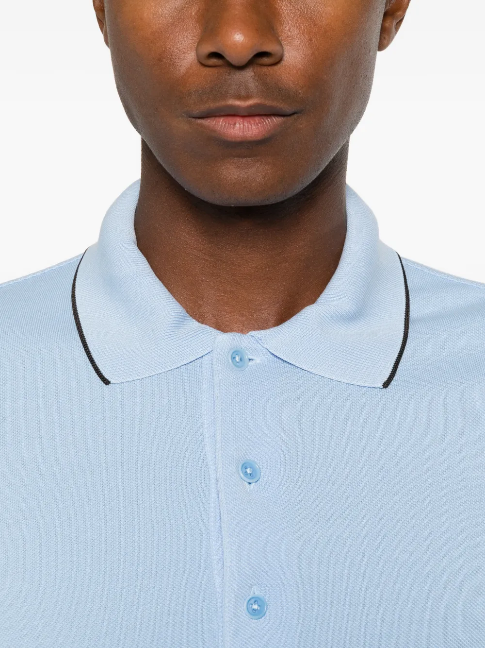 TOM FORD Poloshirt met contrasterende afwerking Blauw