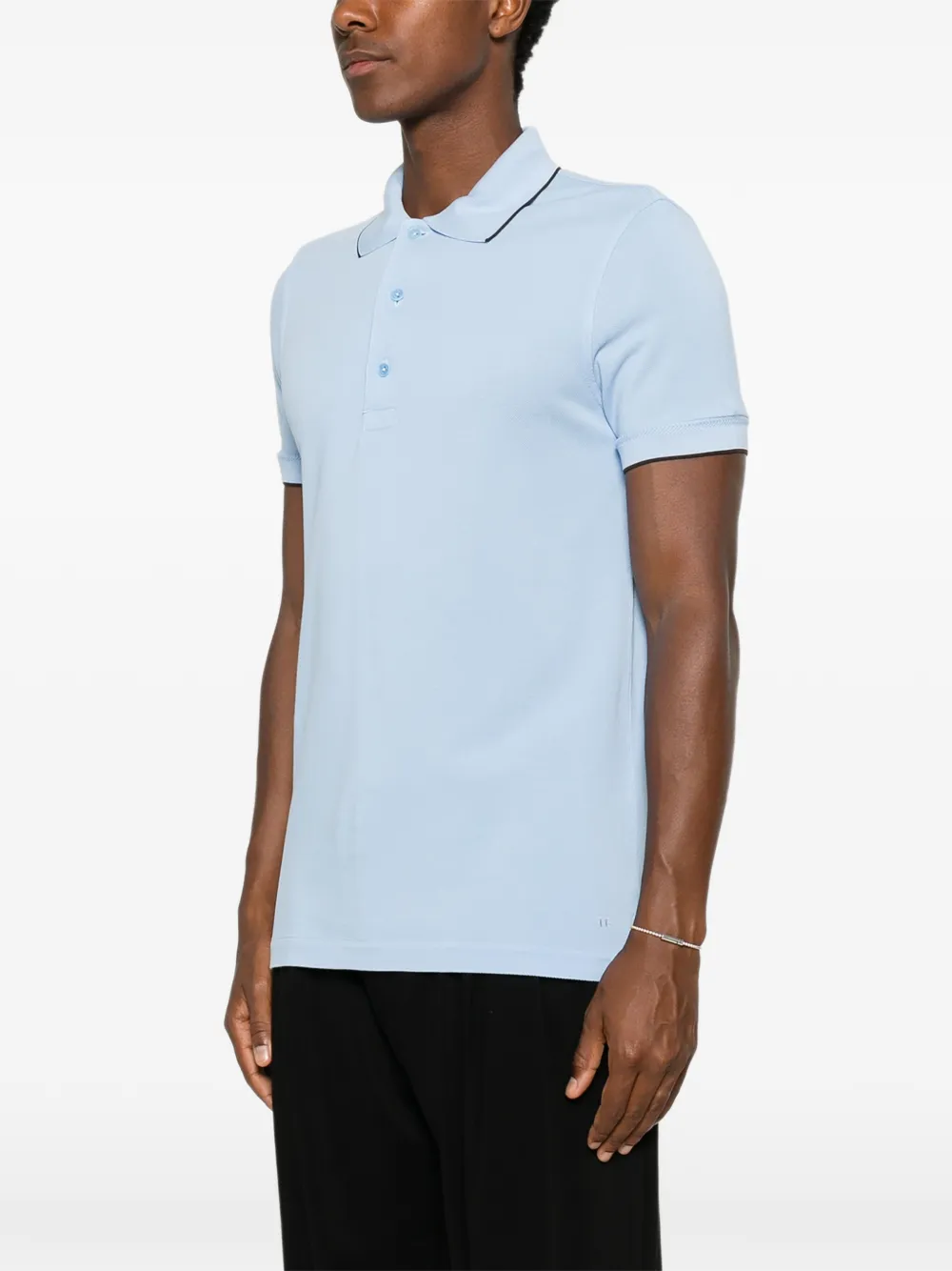 TOM FORD Poloshirt met contrasterende afwerking Blauw
