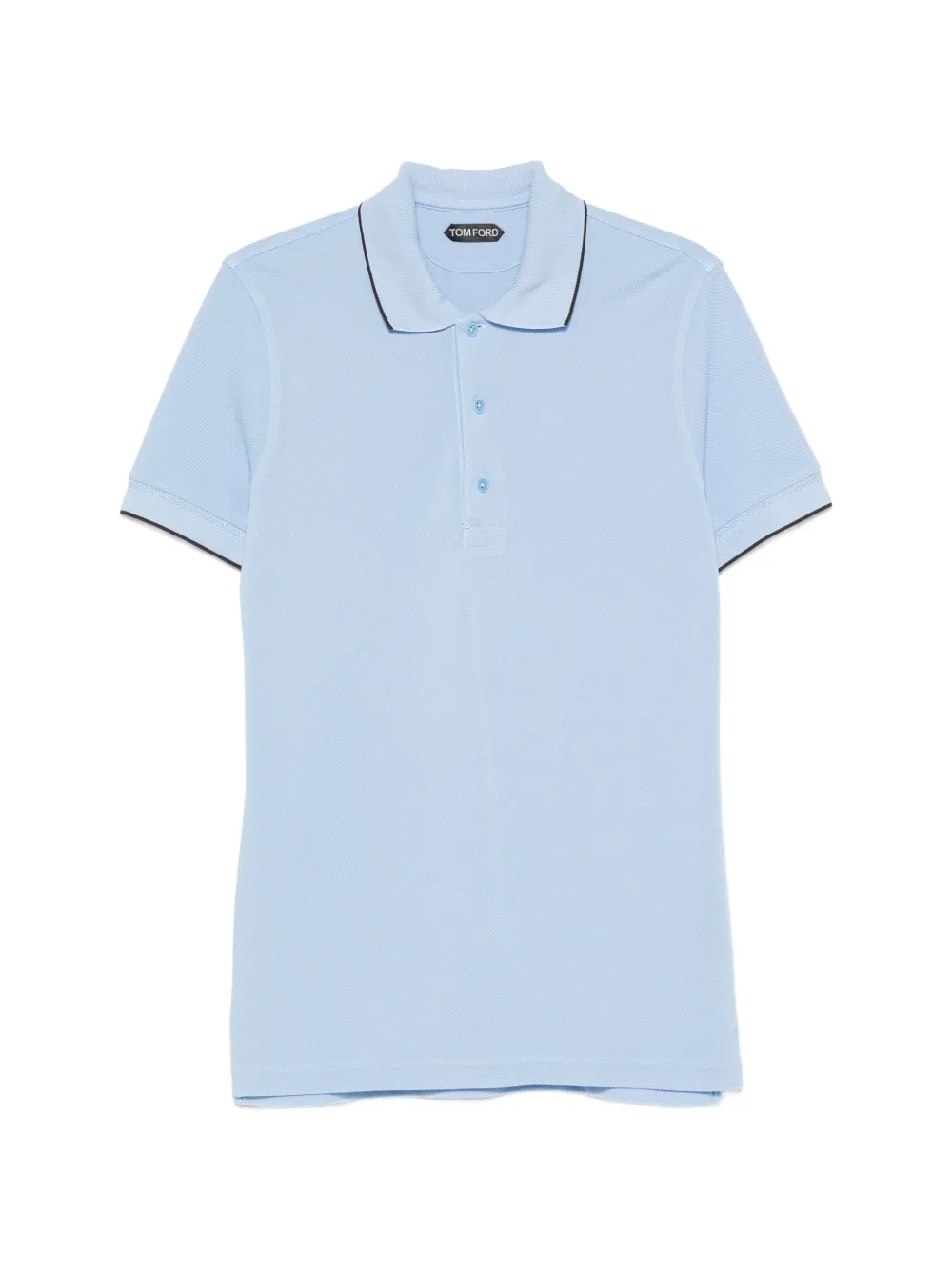 TOM FORD contrast-trim polo shirt - Blu