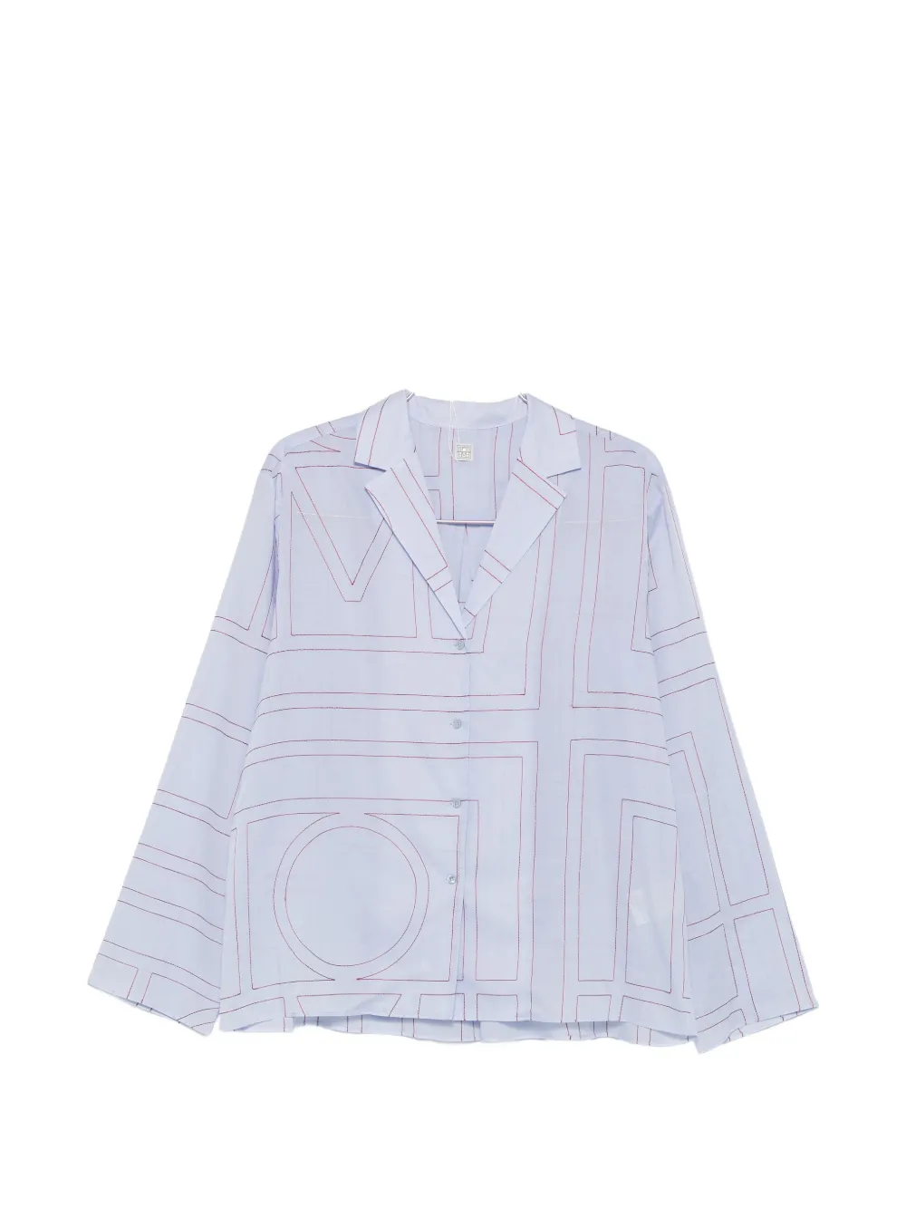 TOTEME geometric-pattern long-sleeve shirt - Blau