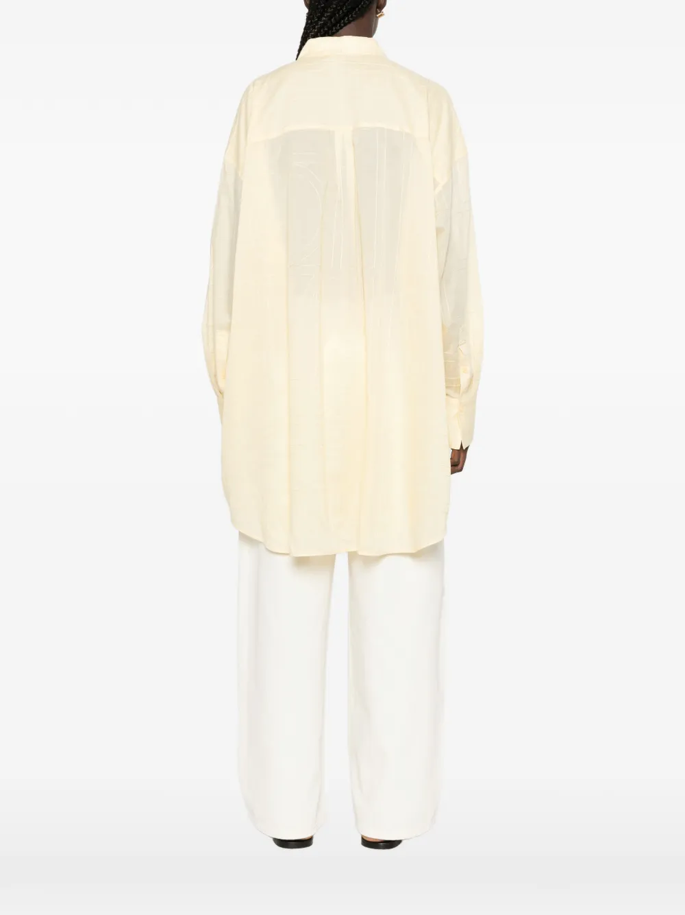 TOTEME Blouse met geborduurd logo Geel