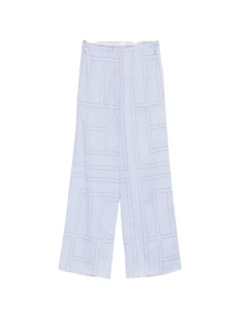 TOTEME geometric-pattern wide-leg trousers
