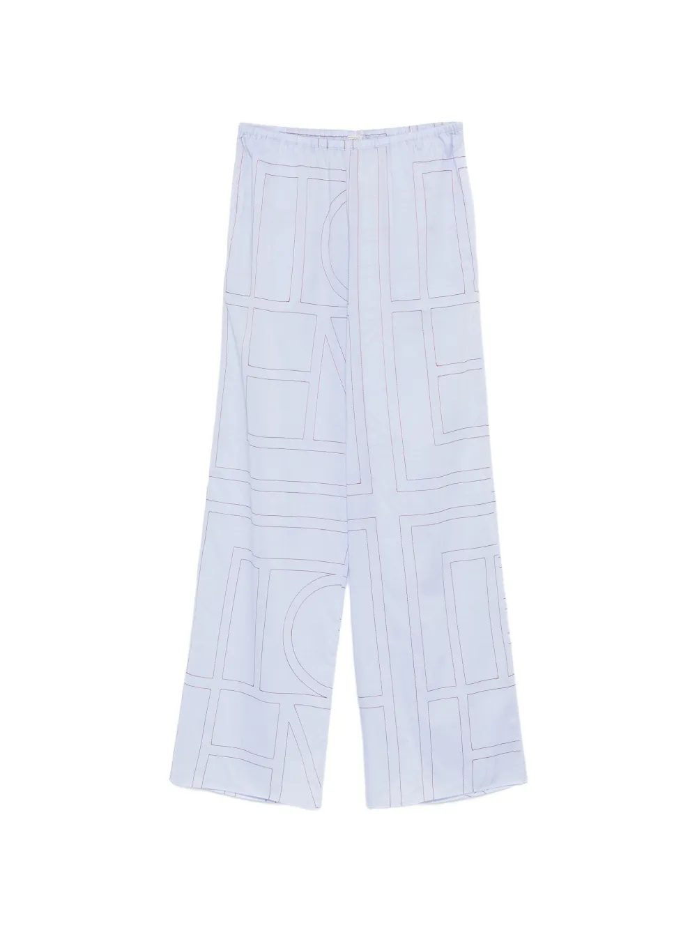 TOTEME geometric-pattern wide-leg trousers - Blu