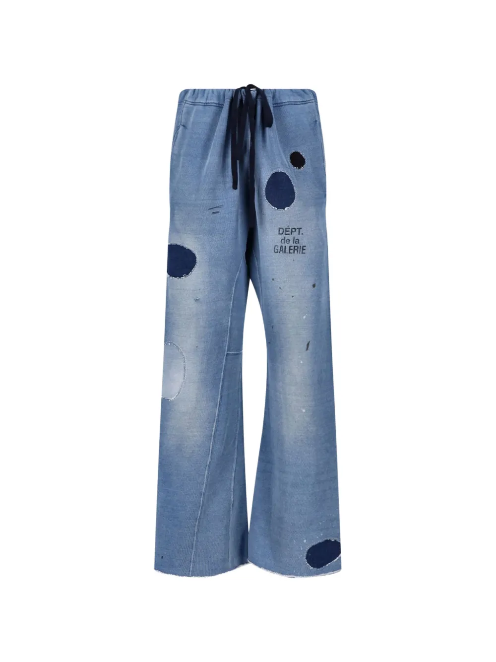 GALLERY DEPT. logo-print patched track pants - Blu