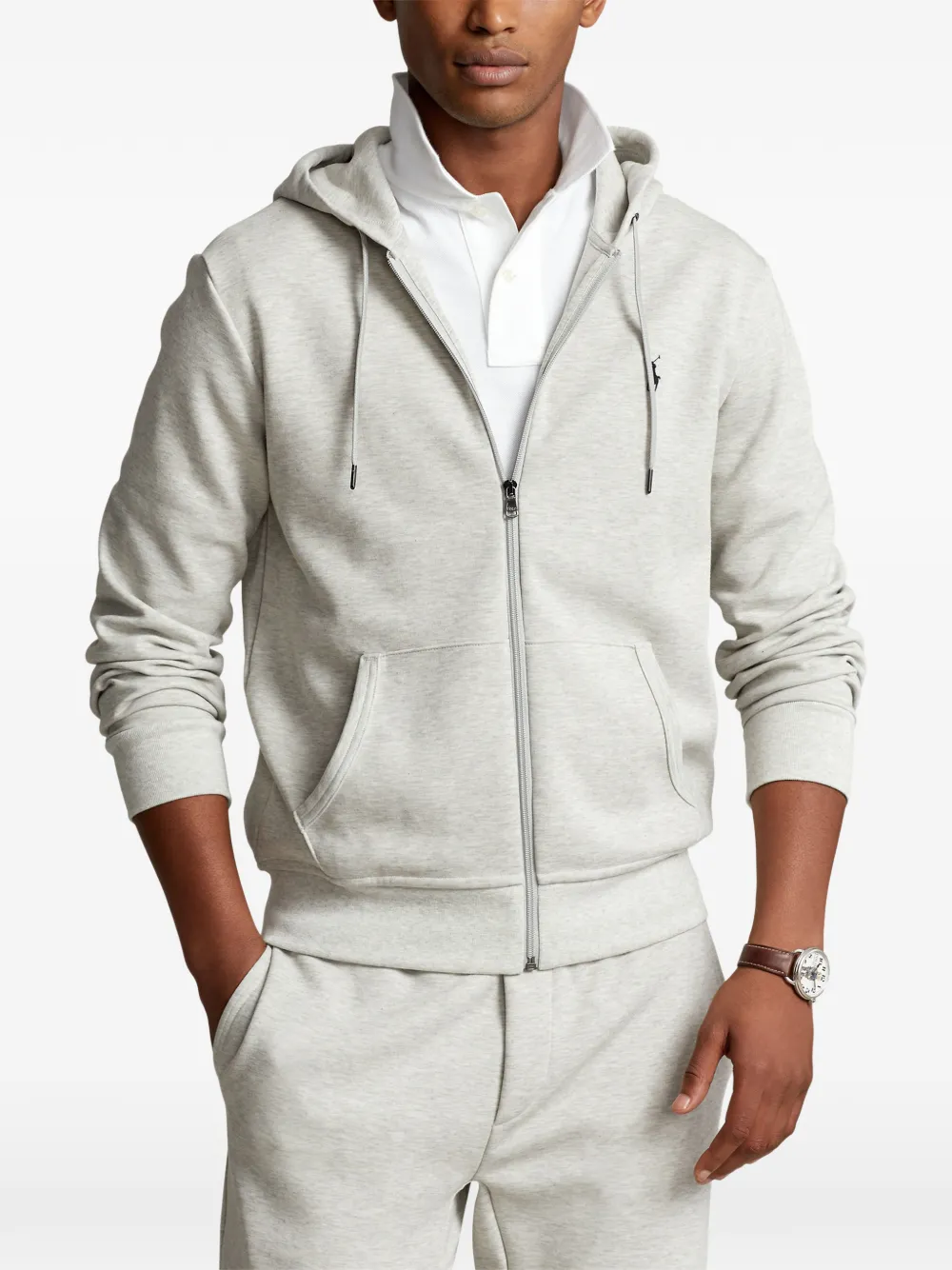 Polo Ralph Lauren Hoodie met geborduurd logo Grijs