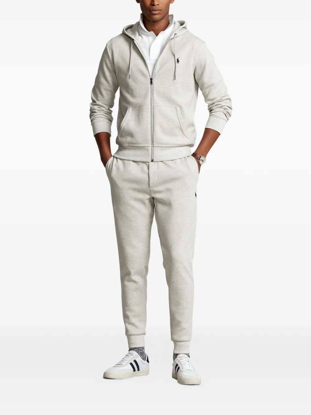 Polo Ralph Lauren Hoodie met geborduurd logo Grijs