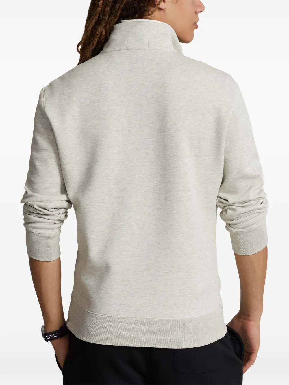Polo Ralph Lauren Trui met geborduurd logo en kwartrits Grijs
