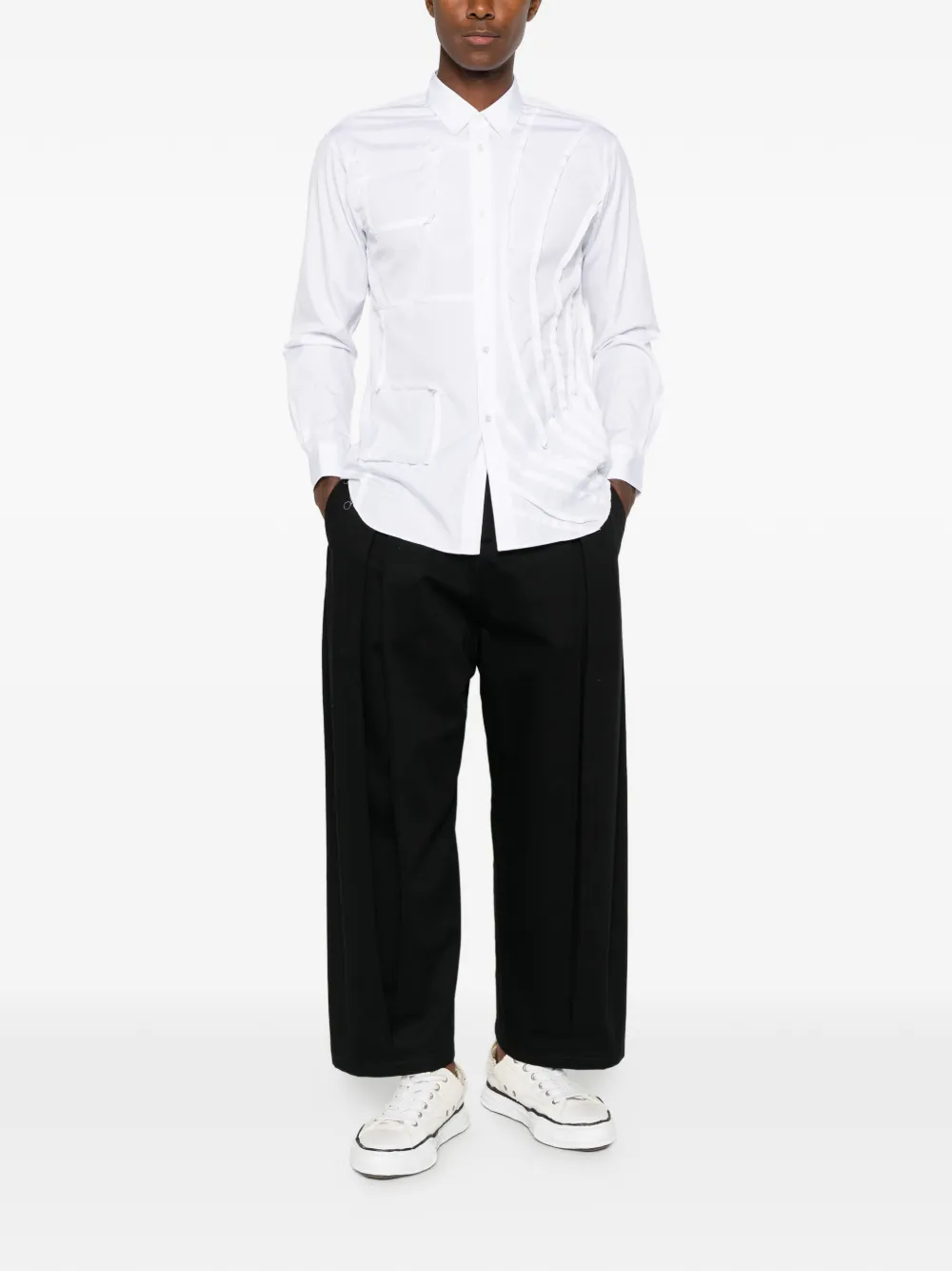Comme Des Garçons Shirt Button-down over hemd met lange mouwen Wit