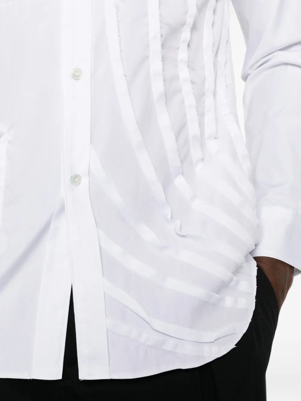 Comme Des Garçons Shirt Button-down over hemd met lange mouwen Wit