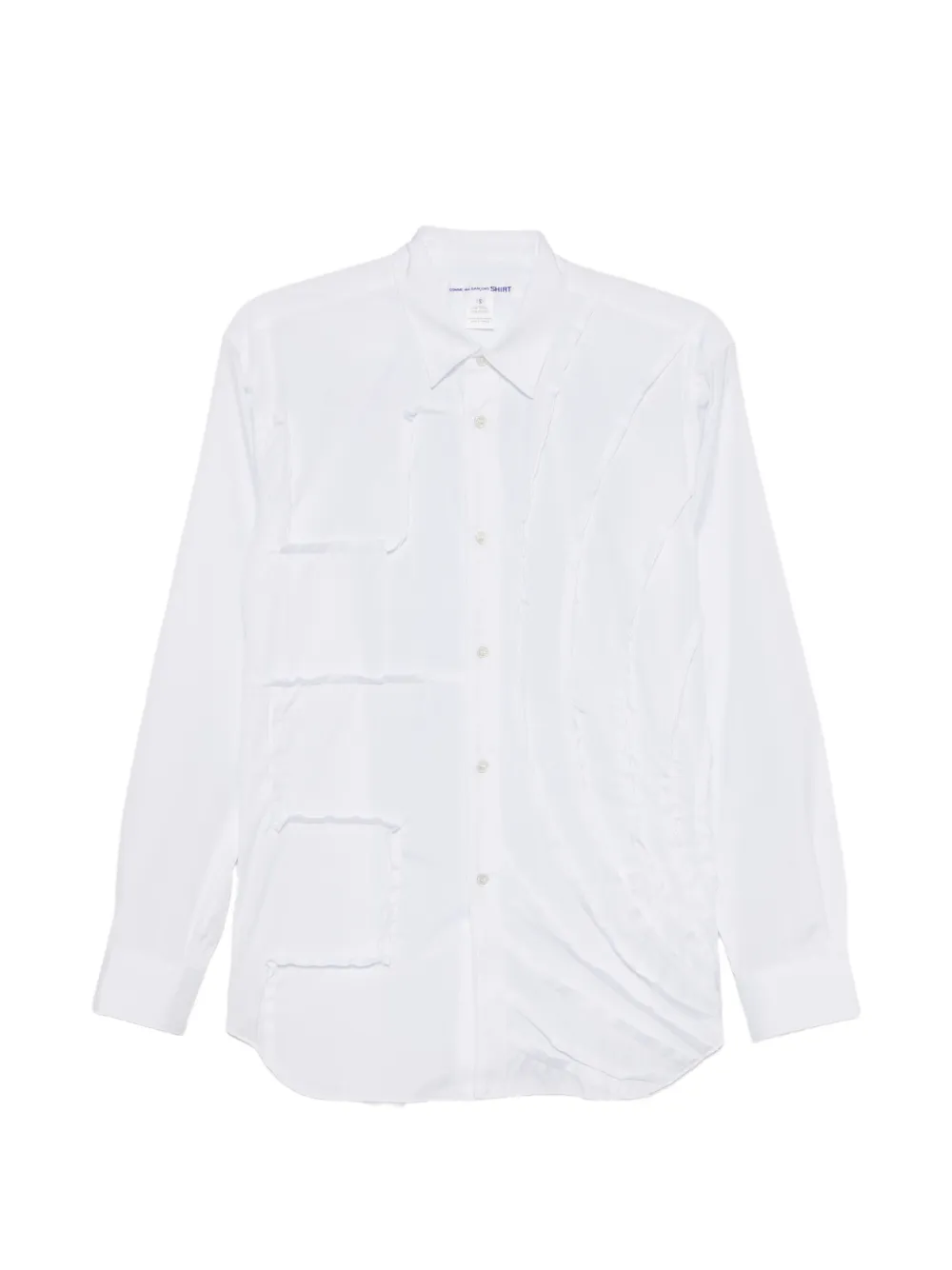 Comme Des Garçons Shirt long-sleeve button-down cotton shirt - White