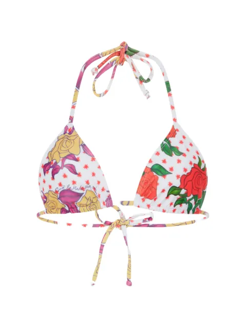 Donde Esteban top de bikini estilo triángulo con estampado floral