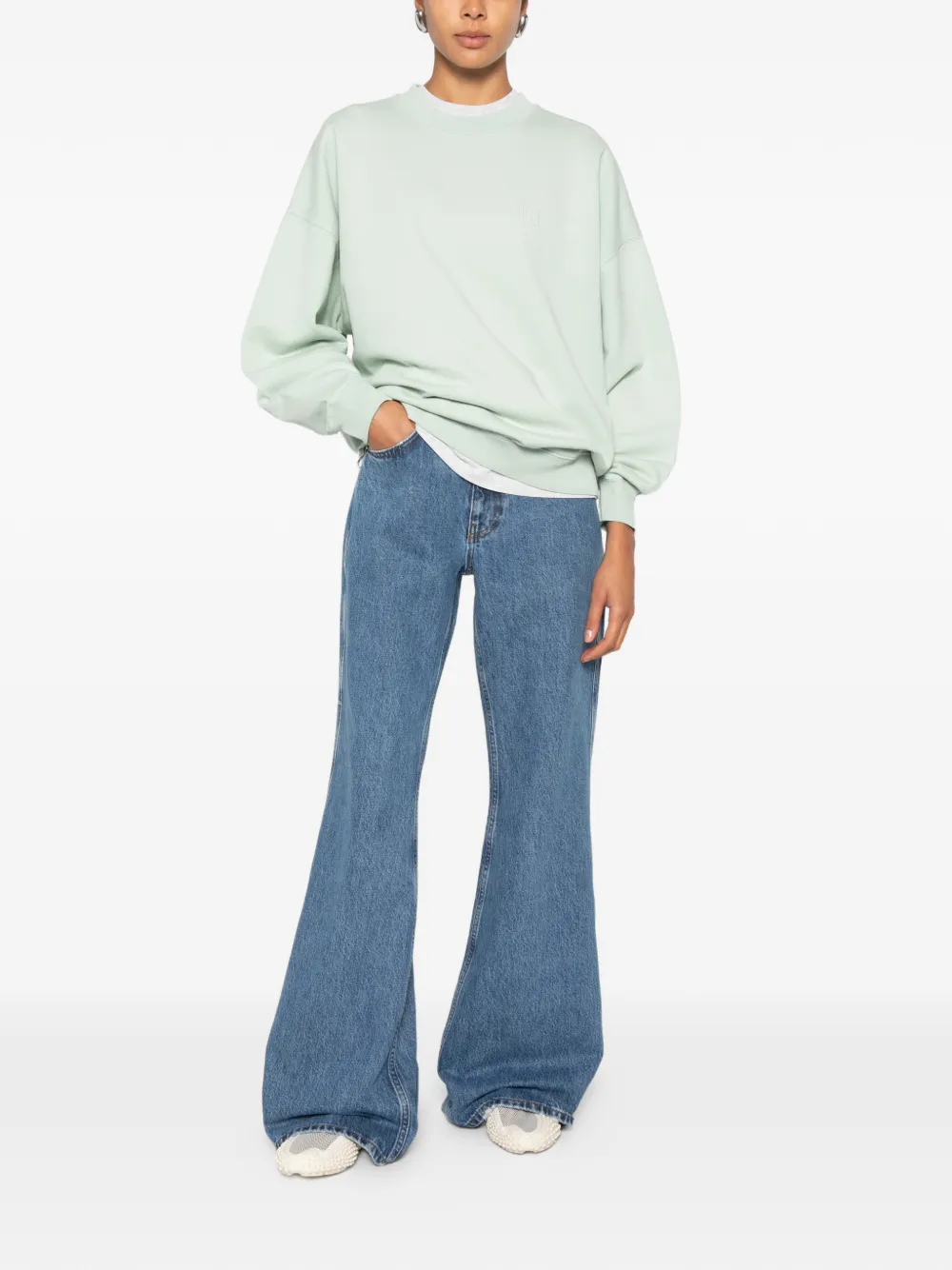 ANINE BING Wyatt jeans met wijde pijpen Blauw