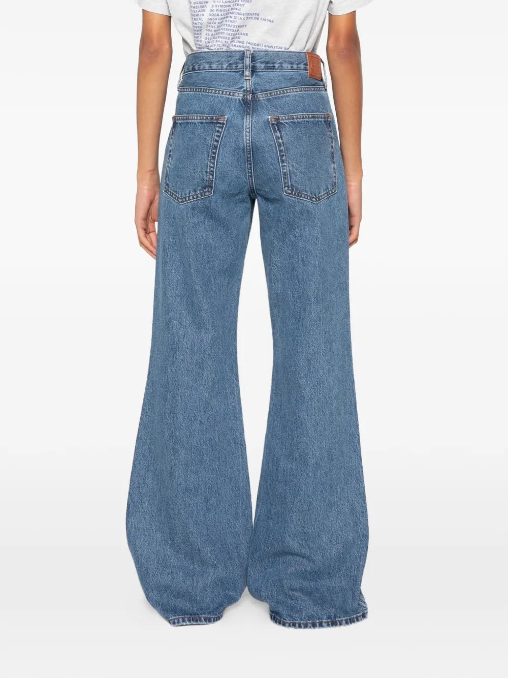 ANINE BING Wyatt jeans met wijde pijpen Blauw