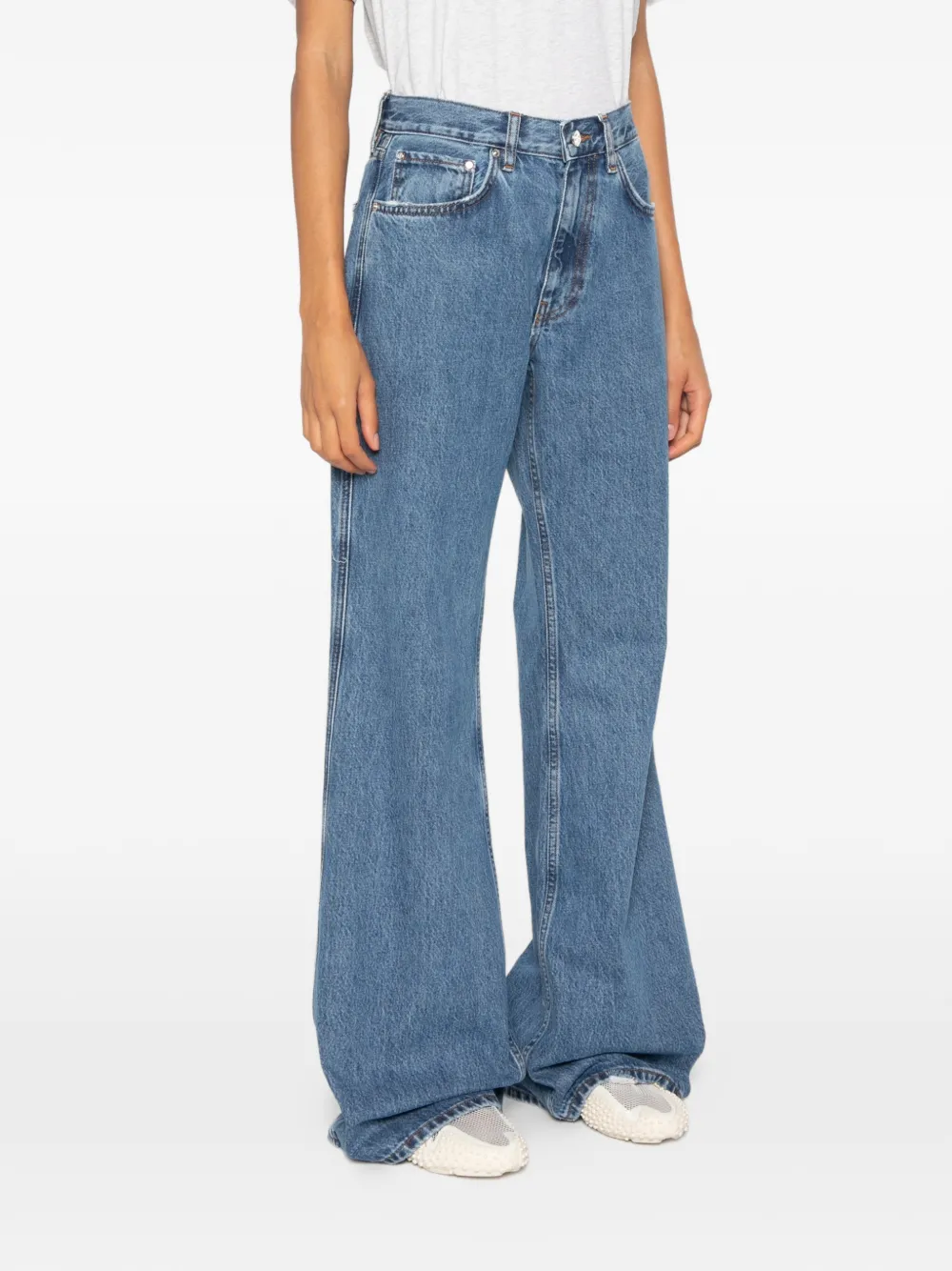 ANINE BING Wyatt jeans met wijde pijpen Blauw