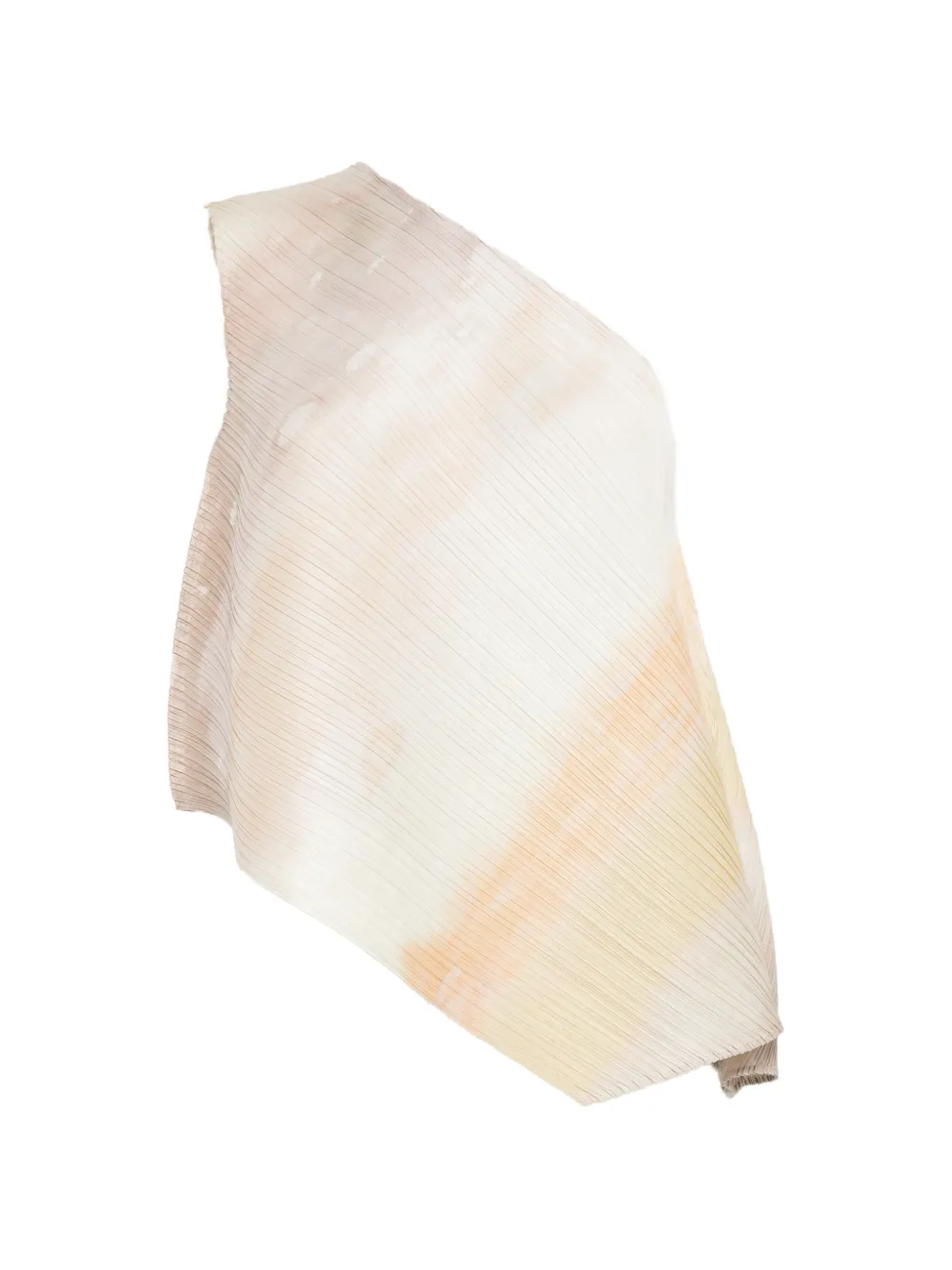 Pleats Please Issey Miyake asymmetric-design pleated top - Verde