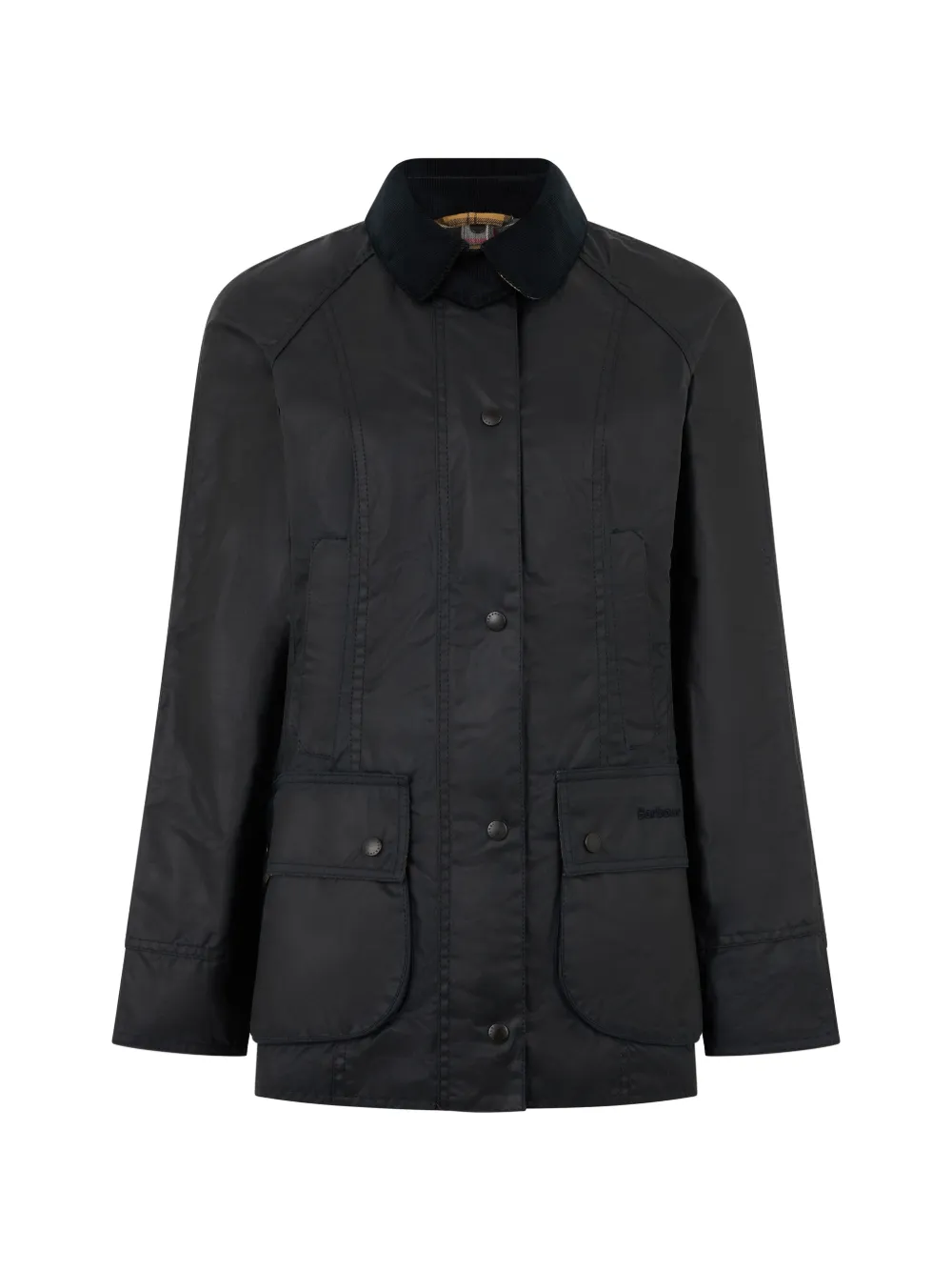 Barbour Beadnell waxed corduroy-collar jacket - Blu