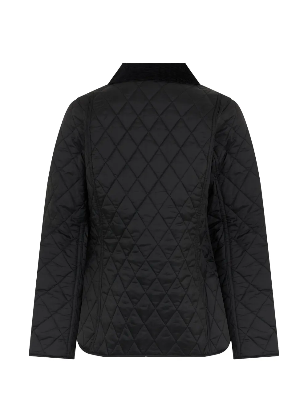 Barbour Annandale gewatteerd jack met ribfluwelen kraag Zwart