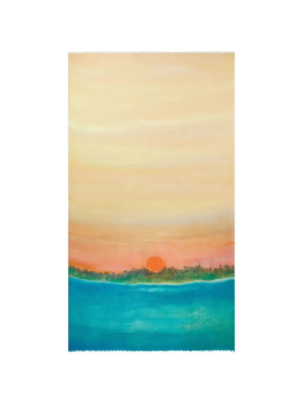 Donde Esteban Formentera landscape-print pareo - Giallo