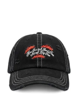 Dime Cursive Denim Cap | Black | FARFETCH