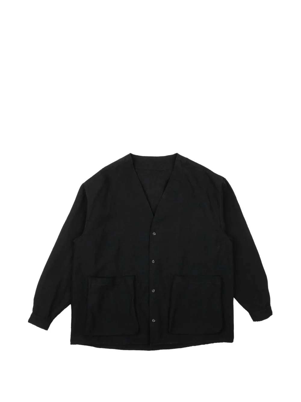 Naked and Famous Wise Guy button-down cotton shirt jacket - Nero